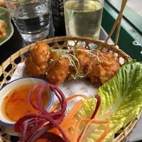 Sweetcorn and sweet potato fritters  at Chilli in Hove