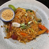 Pad Thai with tofu and vegetables (made vegan without egg on request)  at Chilli in Hove
