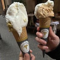 Kokos, Pistazie und Nuss  at Gelateria La Romana in Rome