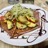 Gallette La Place St Sauver at la Fontaine du Jerzual in Dinan