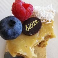 Vegan cake at Cafe Bitīte in Jurmala