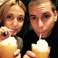 Thai Iced Tea complete with vegan whipped cream! at Good Vibes in Huntington Beach