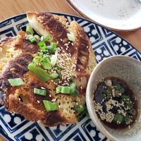 Steamed/fried dumplings at Good Vibes in Huntington Beach