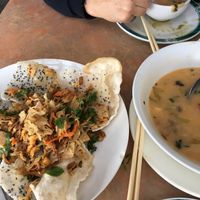 Jackfruit salad & Thai Coconut Soup at Good Vibes in Huntington Beach