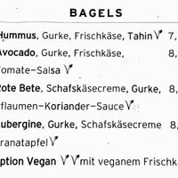 vegan options in menu at Datscha Bistro in Berlin