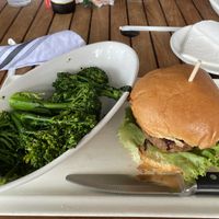 beyond burger with broccolini **which may have had butter - ask for it plain!**  at American Social in Tampa