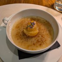 Vegan creme brulee at ARZ Lebanese Restaurant in Budapest
