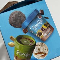 Vegan ice cream delivery arrived perfectly in this box from the Brooklyn Creamery  at The Brooklyn Creamery - Cross Rd in Bangalore