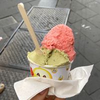 🍓 and pistachio  at Cento Gelato Artigianale Italiano in Naples