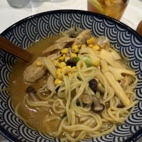 Vegan ramen with soy-chicken   at UDON - Arenas in Barcelona