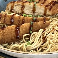 Yakisoba con empanado de Heura  at UDON - Arenas in Barcelona