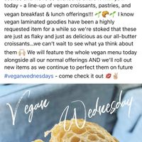 Announcement of vegan options on Facebook !  at Crust & Crumbles in Rockford