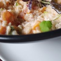 Risoto vegetales at Coco Loco in Playa Flamingo