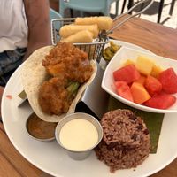 Very good platter. Cauliflower was awesomee  at Coco Loco in Playa Flamingo