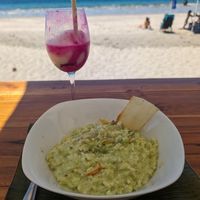 Great green peas risotto! at Coco Loco in Playa Flamingo