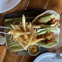 tacos de coliflor   at Coco Loco in Playa Flamingo