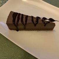 Raw velvet chocolate cake, served at perfect temperature  at Barca in Bucharest