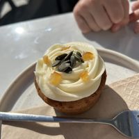 Vegan carrot cake  at Mjölk in Bath