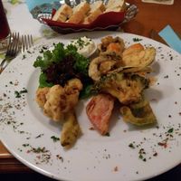 Gemüse in Backteig mit veganer Mayonnaise at Weinstube Grimm in Rottweil