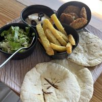 Falafel platter   at Tat Cafe in Rishikesh