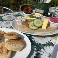 Vegan lunch spread  at Pencil Cottage in Shanklin
