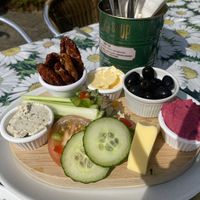 Vegan lunch spread  at Pencil Cottage in Shanklin