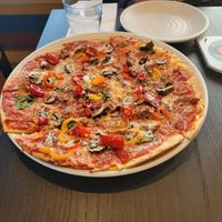 Spicy sausage Flatbread at Rad Radish in San Francisco