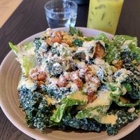 Kale Caesar Salad and Golden Milk Latte at Rad Radish in San Francisco