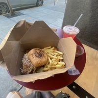 Vegan Crispy Chicken w/Fries + Raspberry Thyme Tonic  at Rad Radish in San Francisco