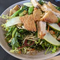 The Reset salad with added vegan chicken at Rad Radish in San Francisco