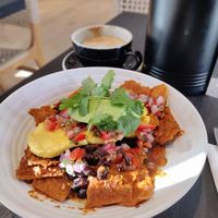 Chilaquiles from the breakfast menu at Rad Radish in San Francisco