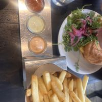 Fries and b fast sando  at Rad Radish in San Francisco