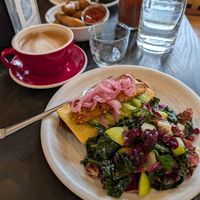 Avocado toast with a mocha at Rad Radish in San Francisco