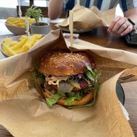 Vege burger  at Curioso in Korcula