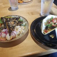 Tofu grain bowl and vegan taco at Sunspot in Knoxville