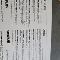 Menu part 1 at Sunspot in Knoxville