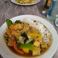 Nr. 10 Pad Kra Pau Nüa (ohne Fleisch mit Tofu) at Ton Kun - Kiosk in Muehldorf