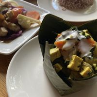 Vegan amok and rice  at Sambo in Siem Reap