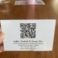 Tarjeta  at Rosarito Cafe in L Hospitalet De L Infant