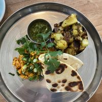 Indian breakfast  at Momo Wholefood in Newcastle