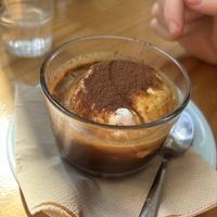 Vegan affogato (ice cream is vanilla coconut)   at Momo Wholefood in Newcastle