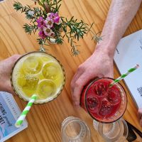 Fresh fruit and veggie juices at Momo Wholefood in Newcastle