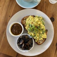 Scramble tofu   at Momo Wholefood in Newcastle