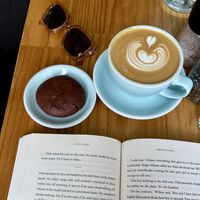 Coffee and cookie   at Momo Wholefood in Newcastle