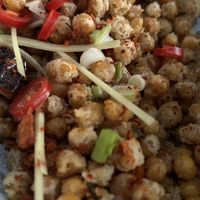 crispy chili chickpeas   at Giggling Squid in Welwyn Garden City
