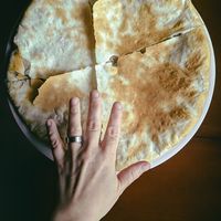 Lobiani (the small size!) at Khinkali House in Tbilisi