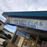 The sign outside. I would have never thought they had vegan options here!  at Super Cucas in Santa Barbara