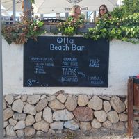 Olla Beach Bar advertising a vegan burger at Olla Beach Bar in Altea