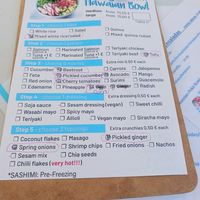 Choose your options for the Poke Bowl at Olla Beach Bar in Altea