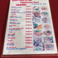 Menu   at Quan An Lạc Vegetarian Food in Quang Nam